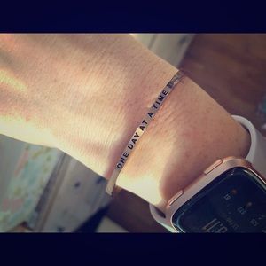 Rose gold MantraBand “one day at a time”